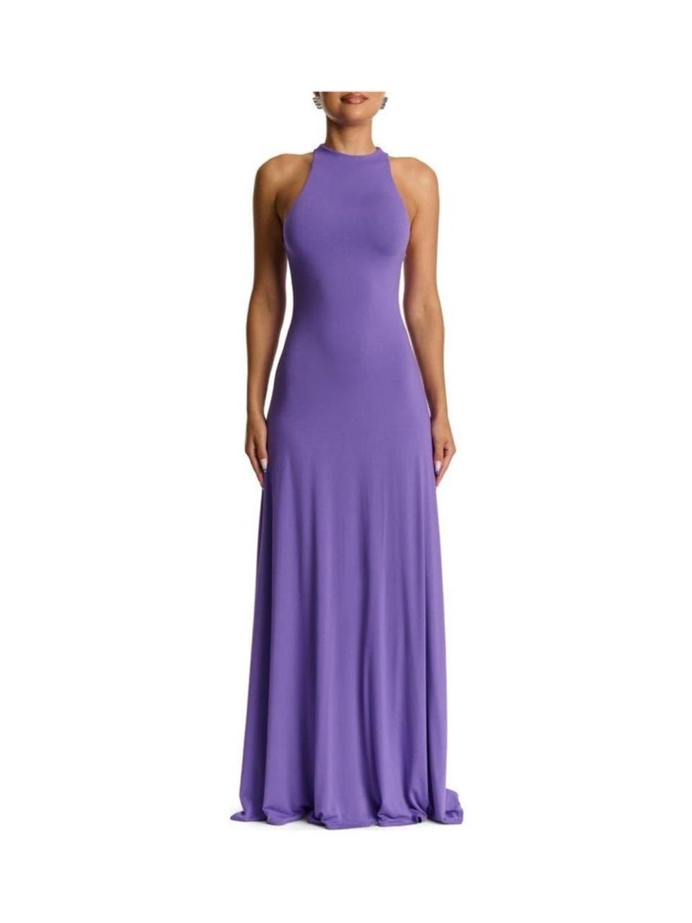 Naked Wardrobe Smooth Maxi Dress in Purple